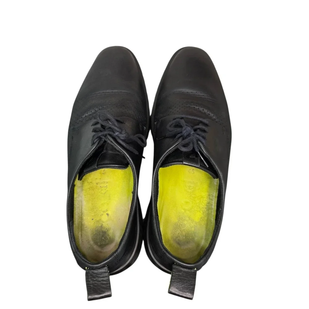 ECCO ST.1 Hybrid Lite Mens 45 Black Leather Dress Shoes Comfort